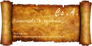 Csernyák Andrea névjegykártya